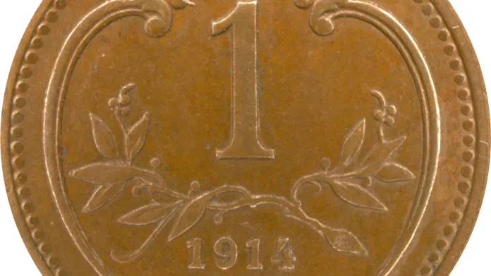 Haléřová mince z roku 1914