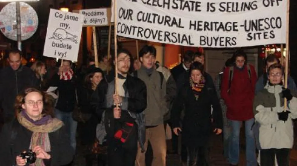 Protestní akce za záchranu kostela sv. Michaela