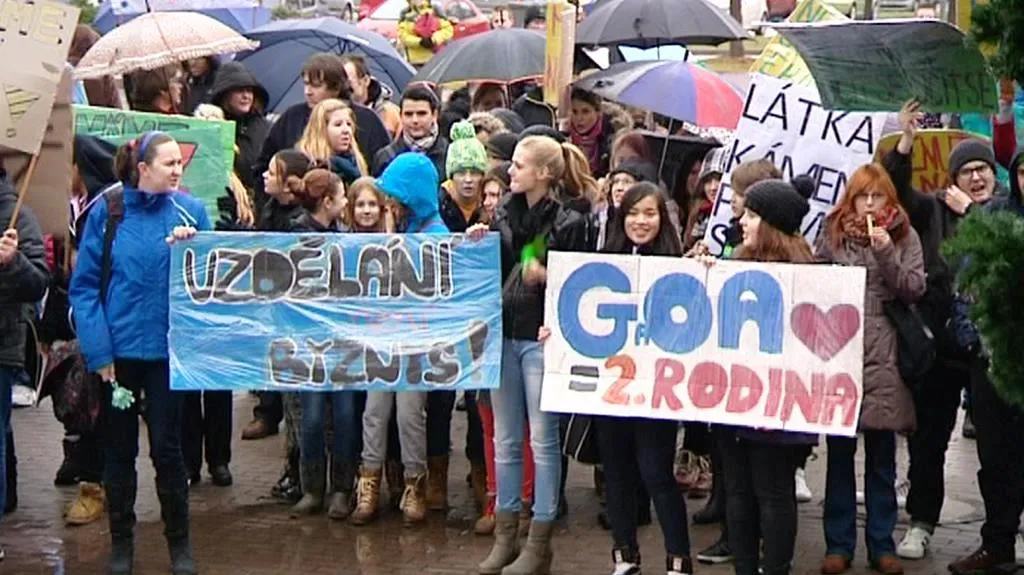 Studentské protesty v Karlových Varech