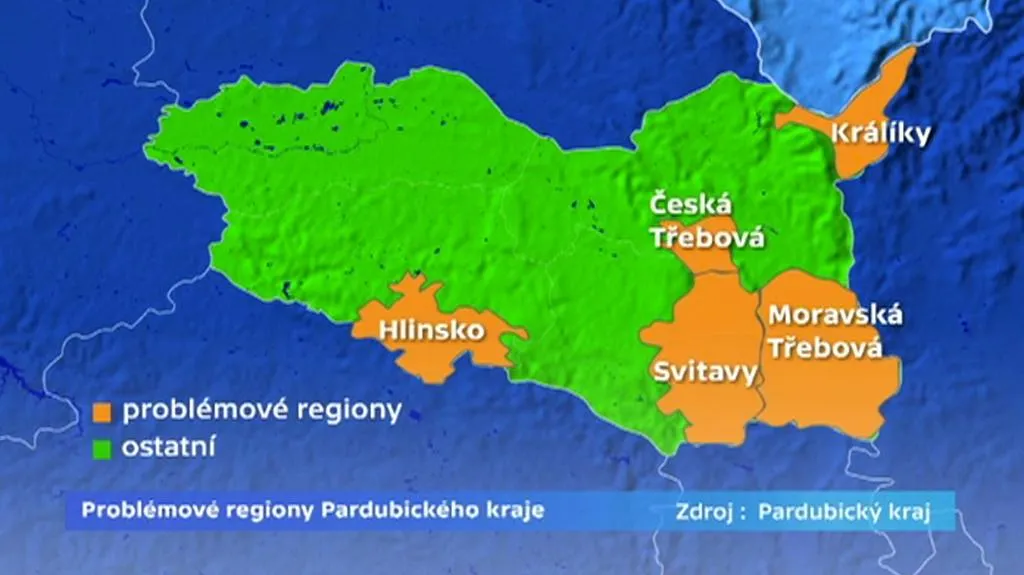 Problémové regiony Pardubického kraje