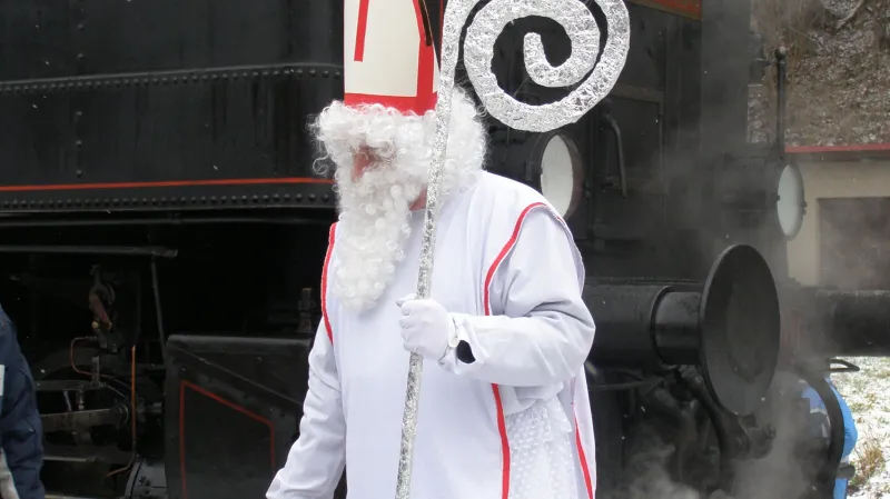 Z akce Mikulášský parní vlak