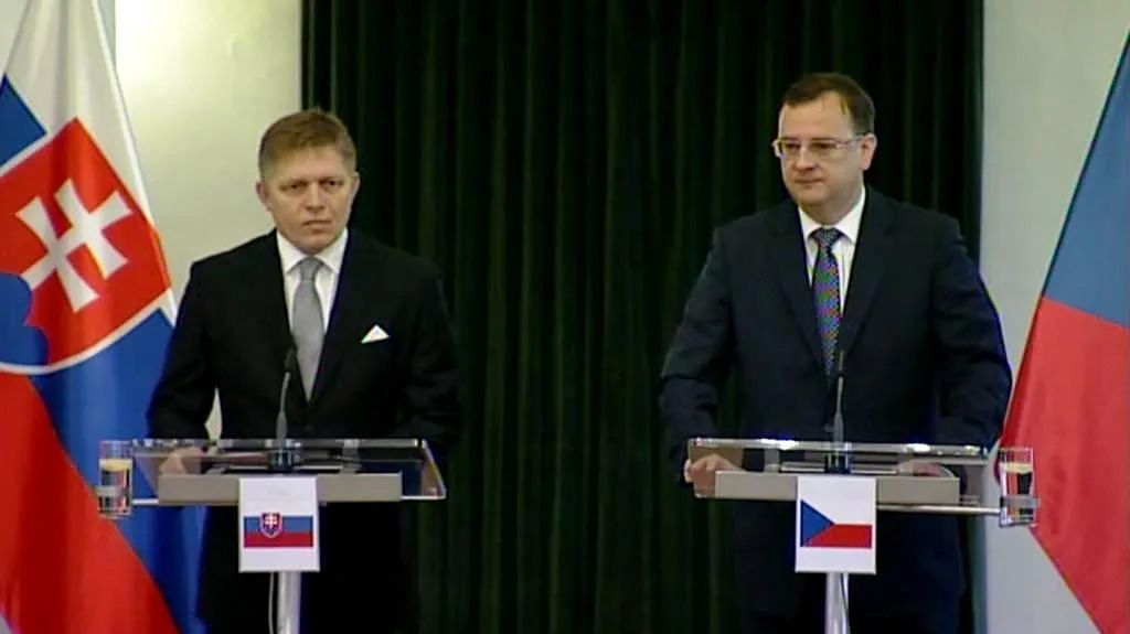 Robert Fico a Petr Nečas