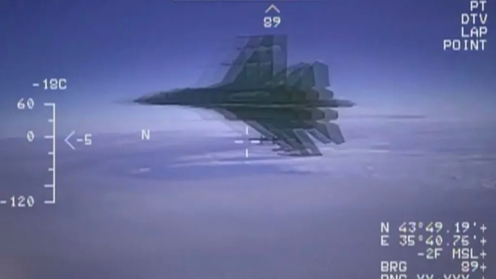 Průlet ruské stíhačky