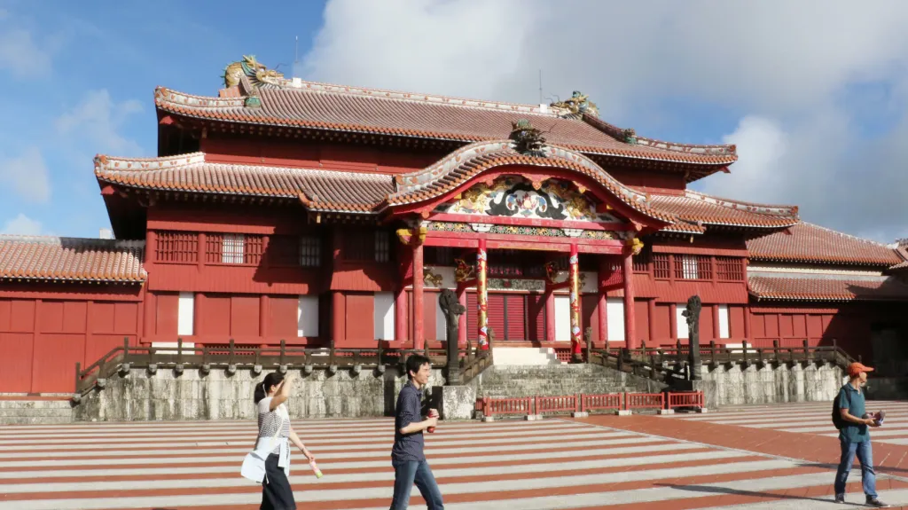 Japonský hrad Šuri před požárem