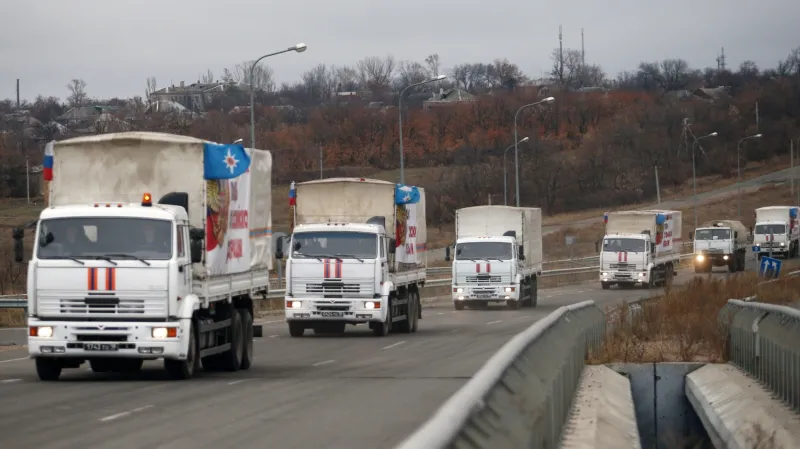 Část konvoje zamířila do Luhansku