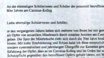 Dopis Klause Mertese bývalým žákům církevního gymnázia