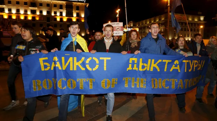 Opoziční demonstrace v Minsku