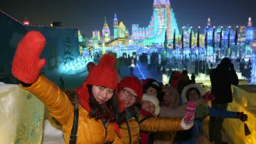 Ledový festival v čínském Harbinu