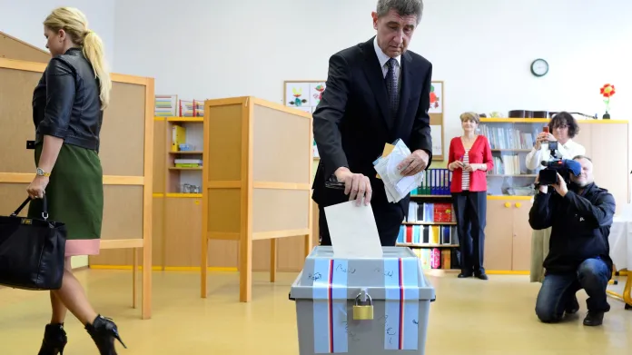 Andrej Babiš u voleb