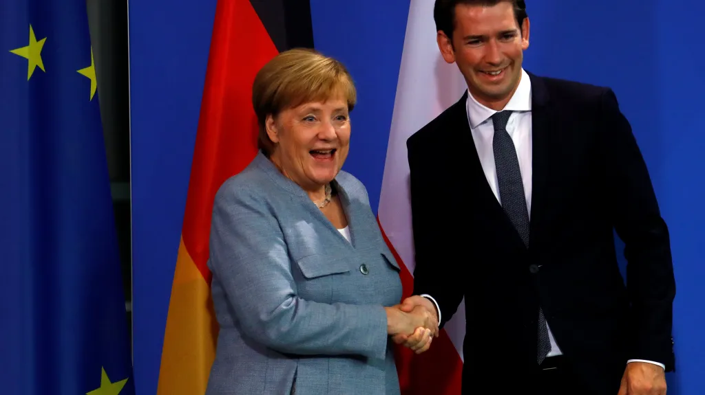 Angela Merkelová a Sebastian Kurz