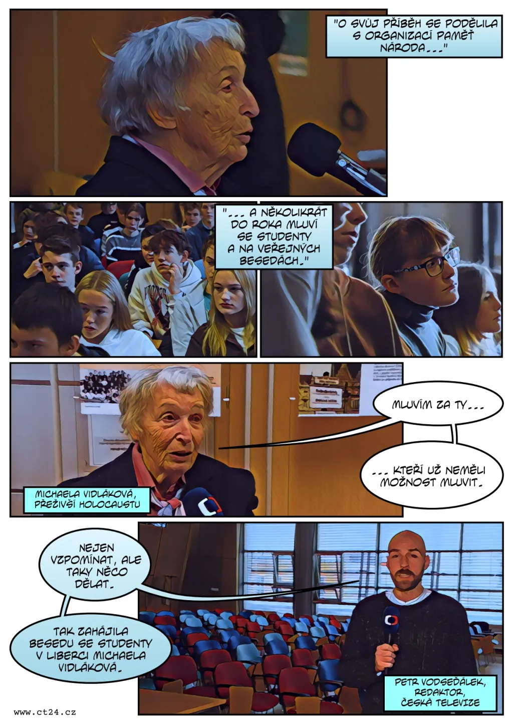 Přeživší holokaustu diskutovali se studenty