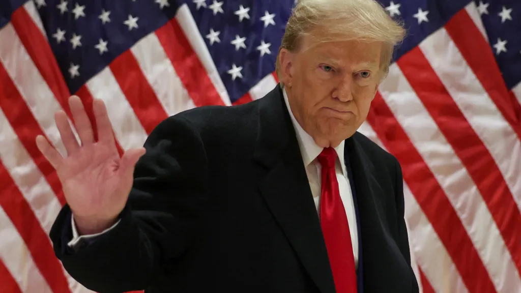 Donald Trump po slyšení u soudu