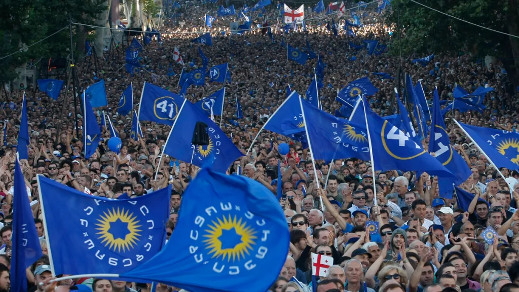 Opoziční demonstrace v Gruzii