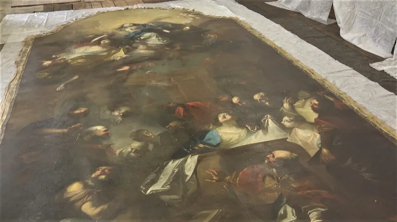 Restaurovaný obraz má dvacet metrů čtverečních