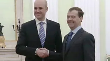 Dmitrij Medveděv a Fredrik Reinfeldt