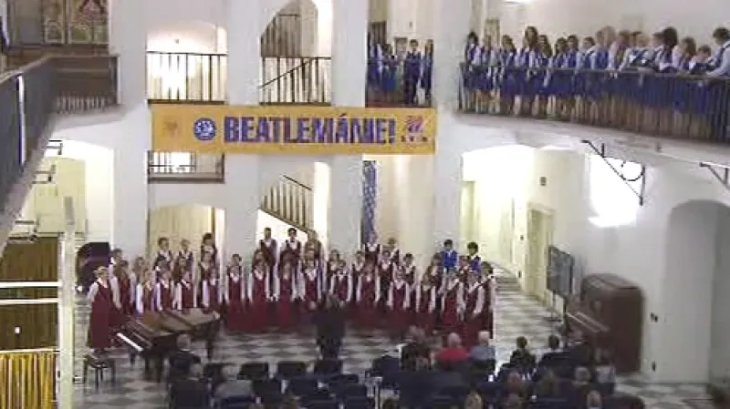 Společné vystoupení dětských sborů z Česka a Drážďan