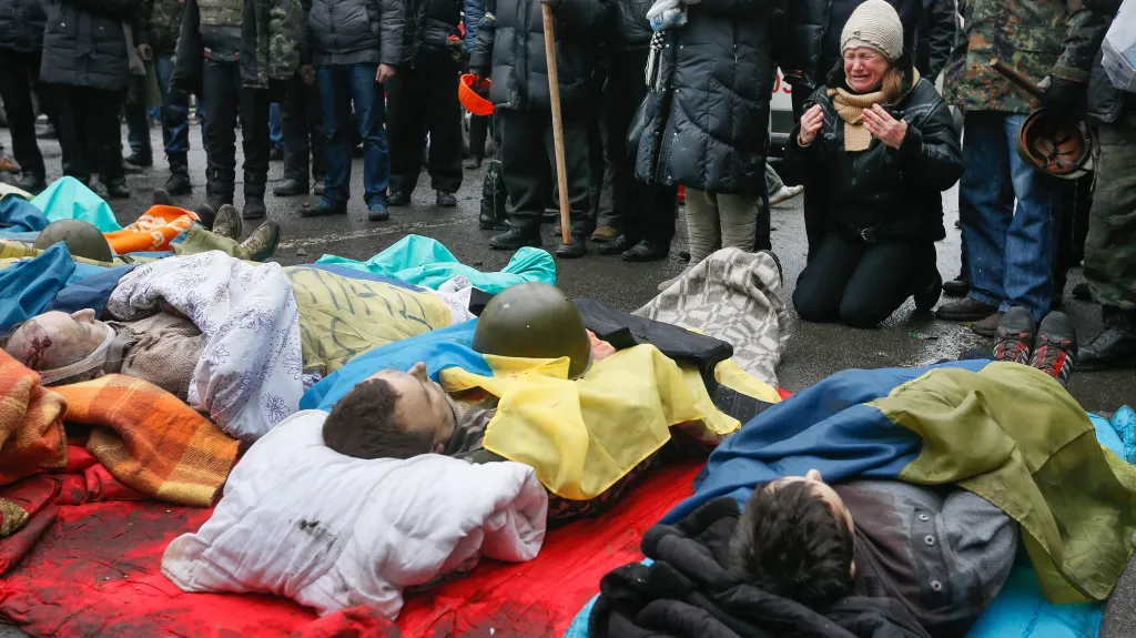 Oběti protestů v Kyjevě