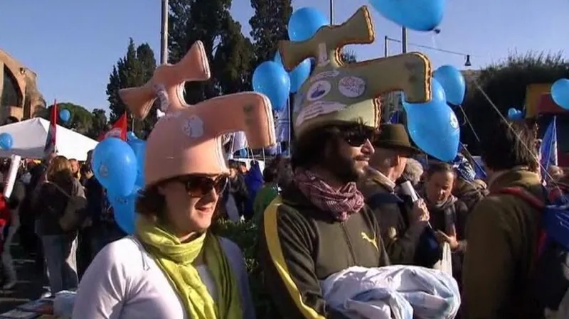 Demonstrace v Římě