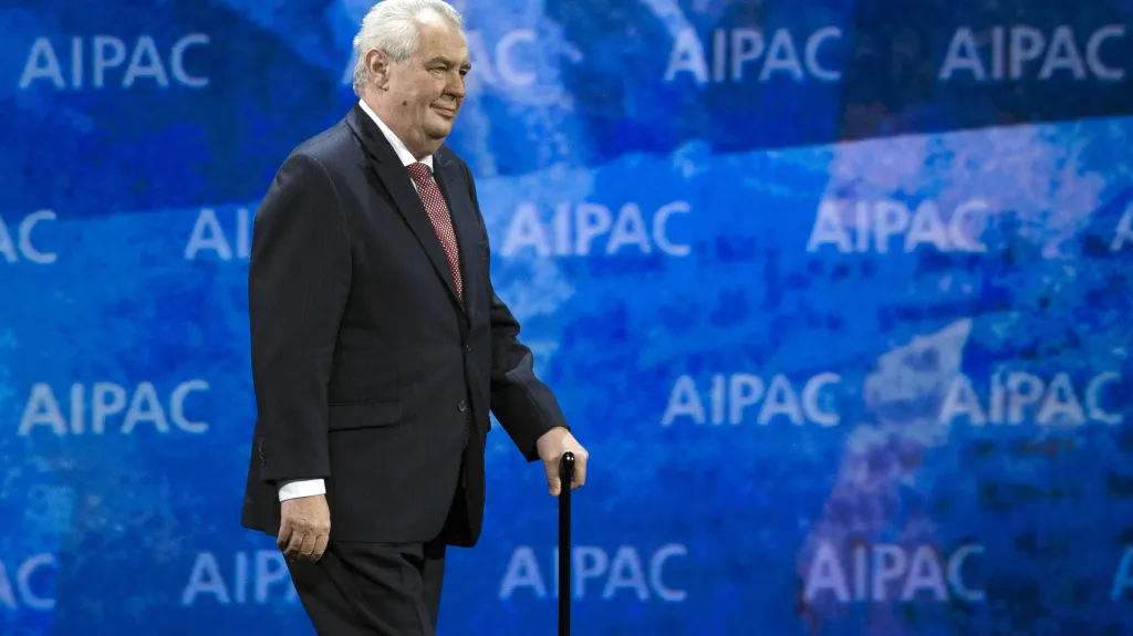 Miloš Zeman na konferenci AIPAC