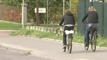 Úsek cyklostezky v Uherském Hradišti