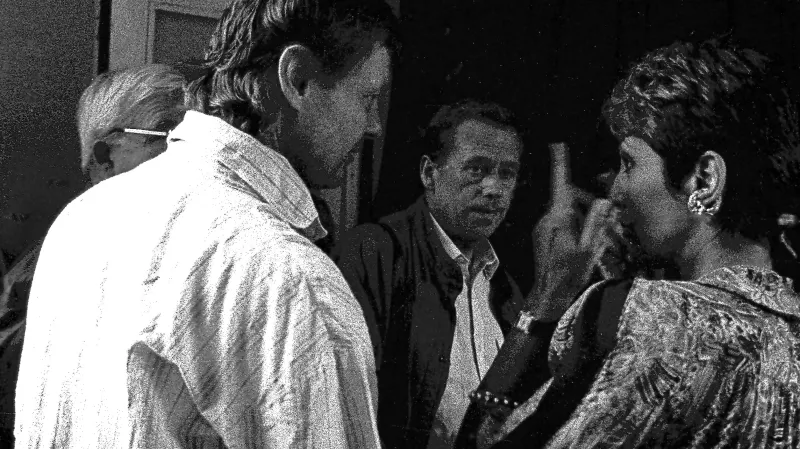 Vladimír Merta, Václav Havel a Joan Baezová v zákulisí Lyry