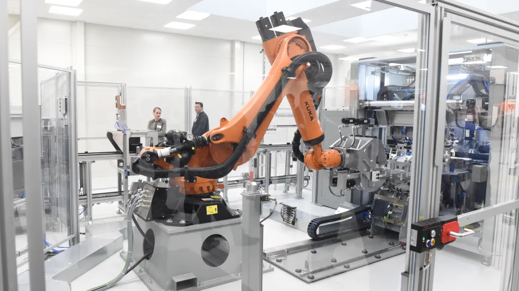 Robotizovaná linka firmy A123 Systems v Ostravě