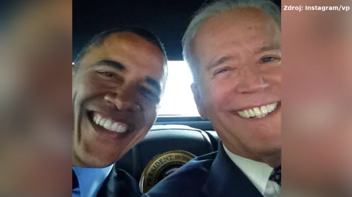 Selfie Baracka Obamy s Joem Bidenem