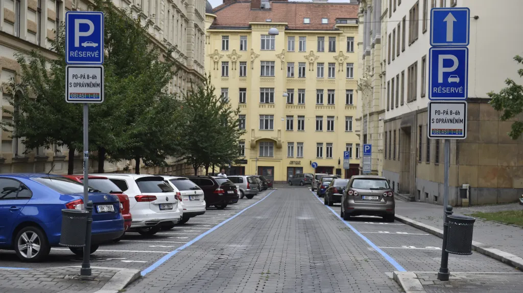 Parkování v centru Brna