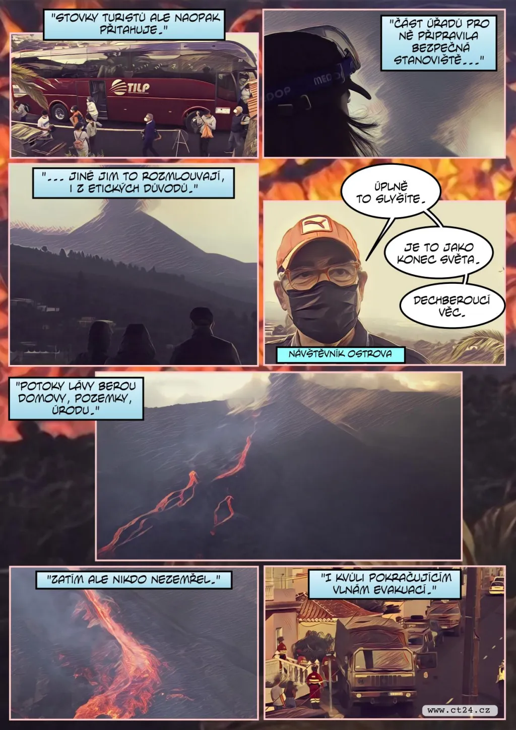 Šest týdnů sopečných erupcí na La Palmě