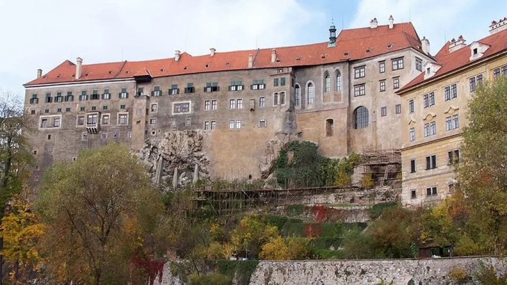 Jížní fasáda hradu Český Krumlov