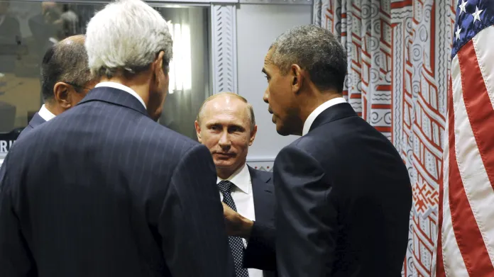 Vladimir Putin a Barack Obama s ministry zahraničí