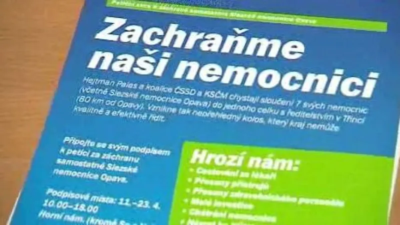 Petice proti sloučení nemocnic