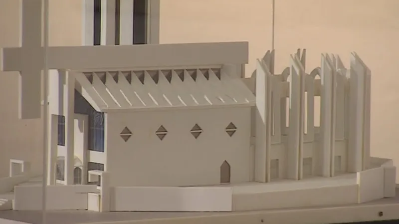 Model stavby architekta Ivana Rullera