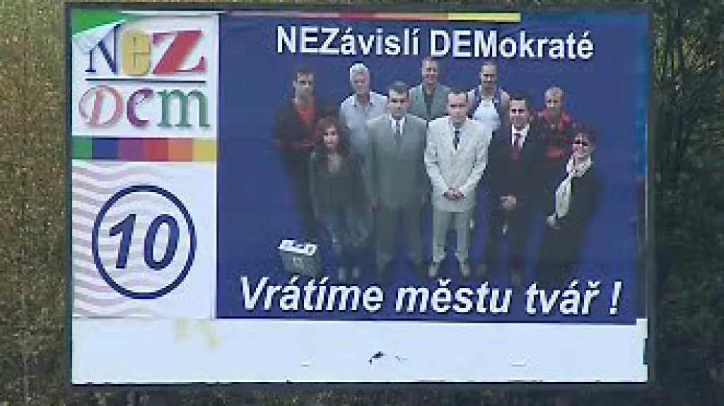 Billboard Nezávislých demokratů (předseda Vladimír Železný)