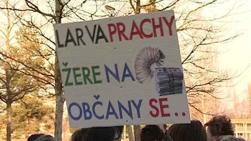 Demonstrace zdravotníků v Karlových Varech