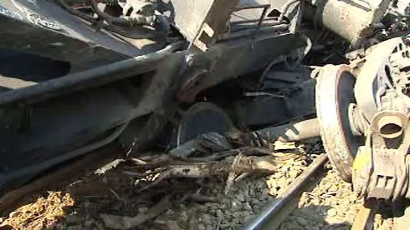 Podvozek vykolejeného vlaku