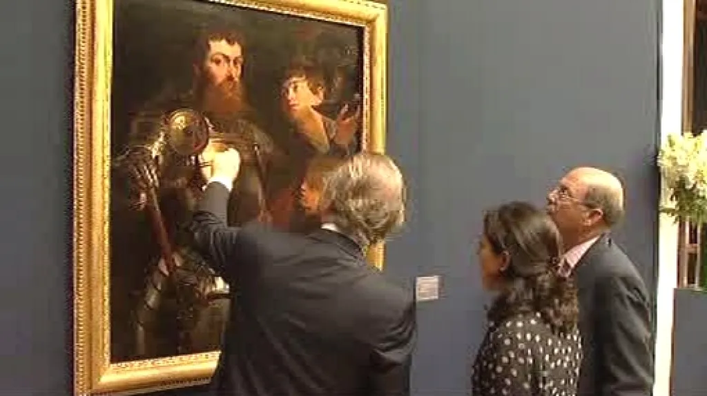 Rubensův obraz \"Velitel strojící se do bitvy\"