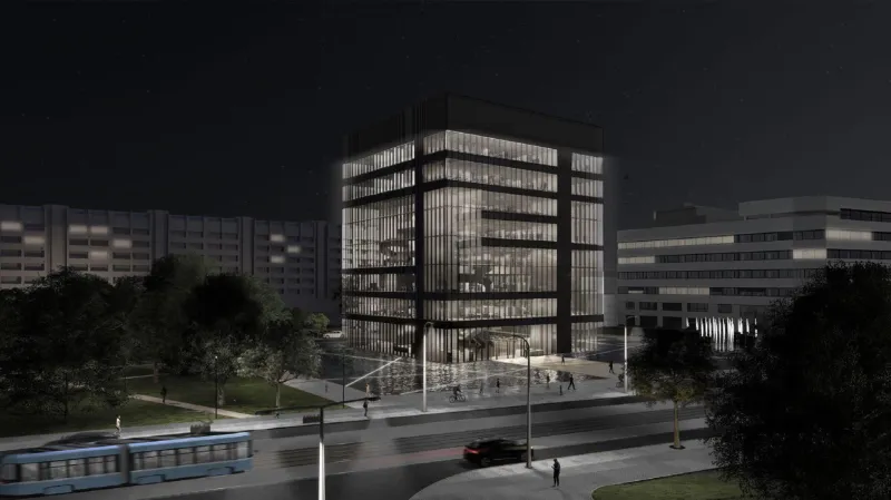 Vizualizace vědecké knihovny Černá kostka