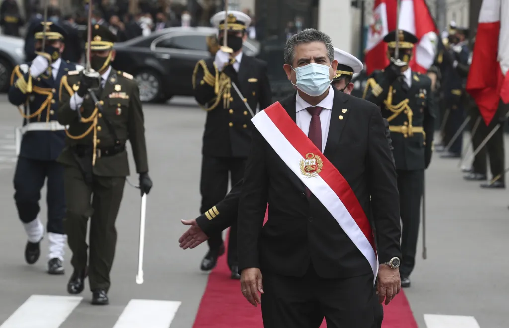 Nově zvolený prezident Peru Manuel Merino