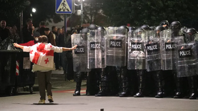 Demonstrace v gruzínském Tbilisi