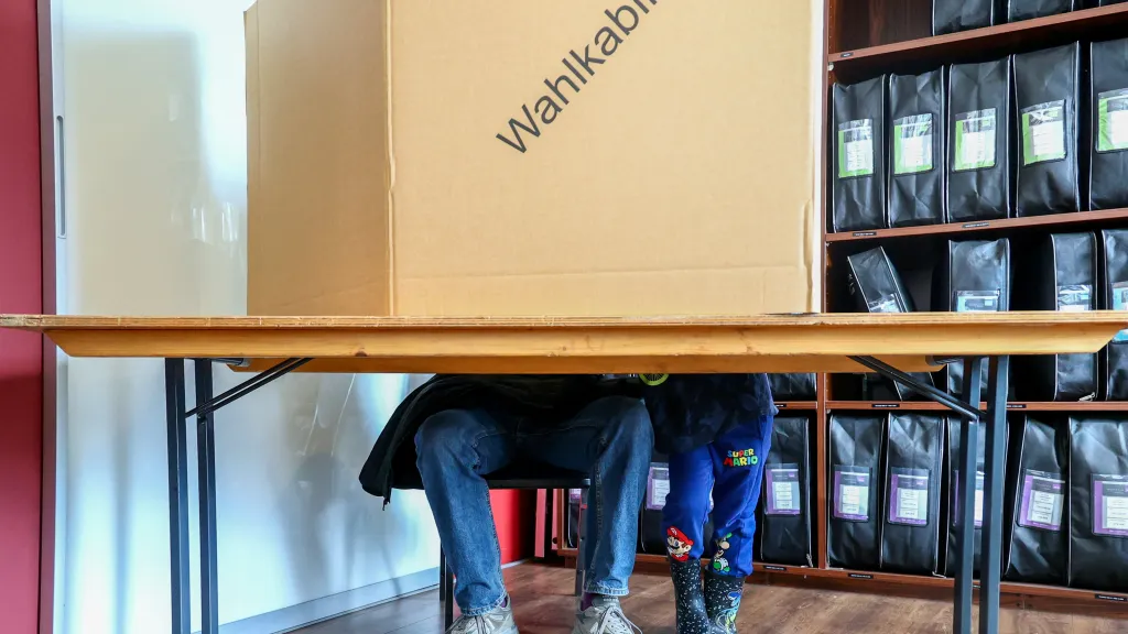 Volební místnost v Dortmundu