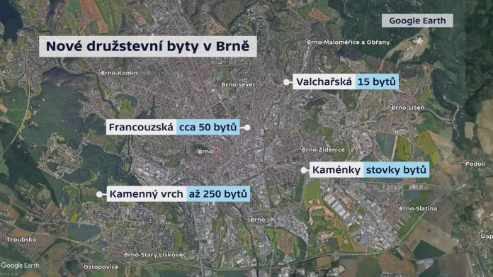 Infografika: Nové družstevní byty v Brně