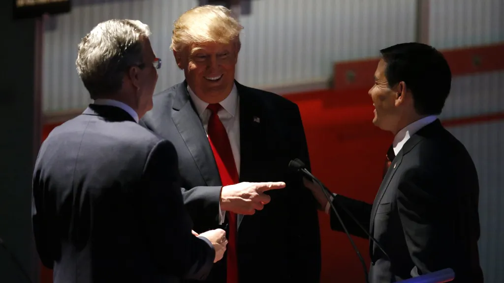 Jeb Bush, Donald Trump a Marco Rubio