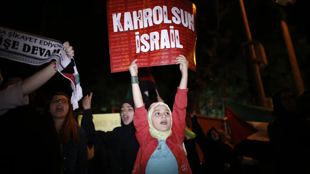 Protiizraelský protest v Turecku