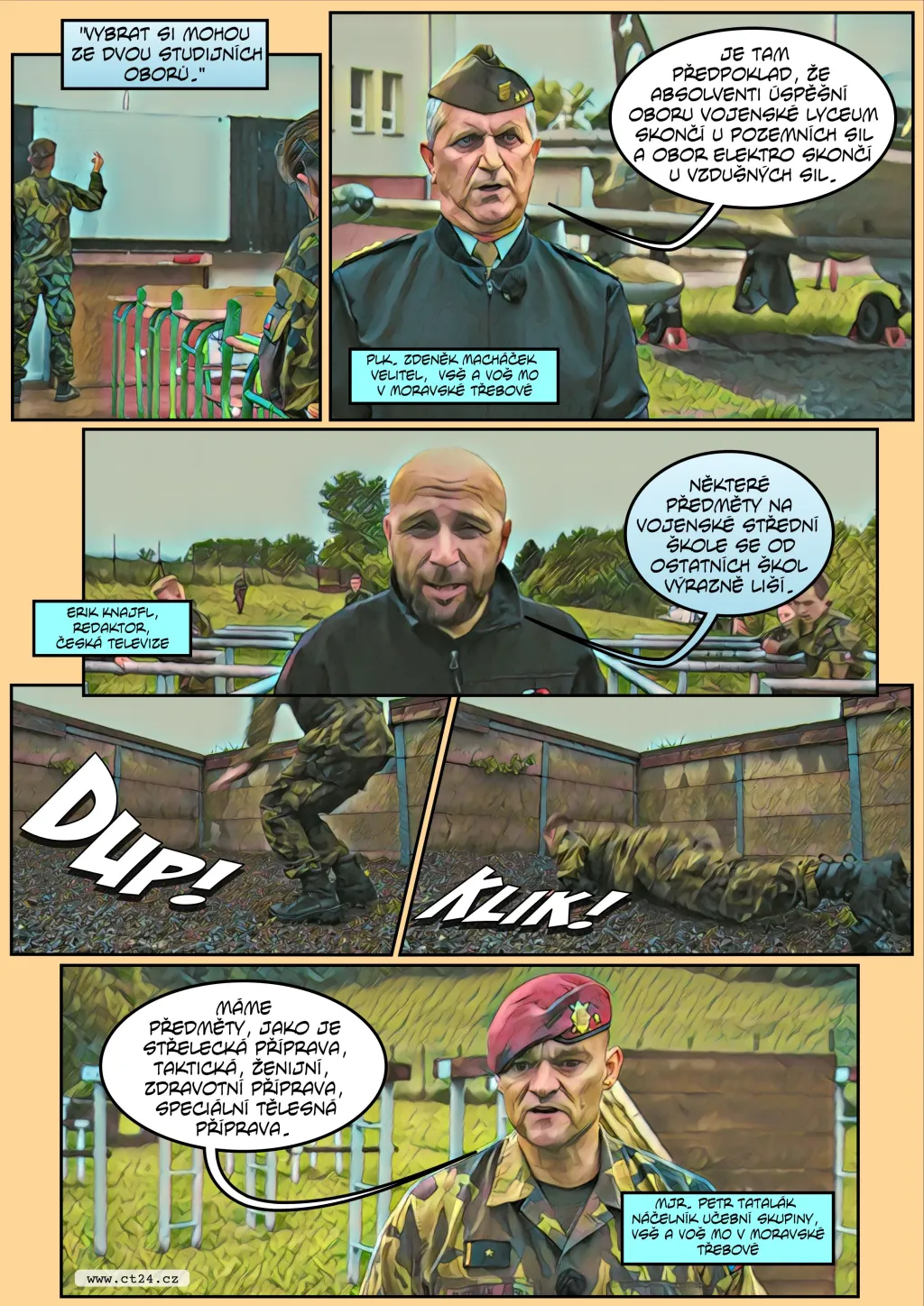 Komiks: Nová vojenská škola