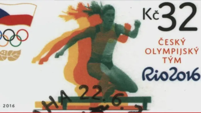 Poštovní známka k olympiádě v Riu