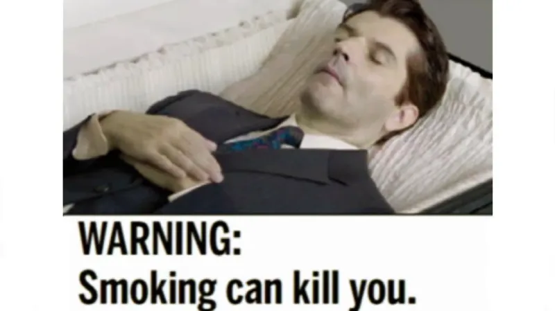 Varování před kouřením na krabičkách cigaret