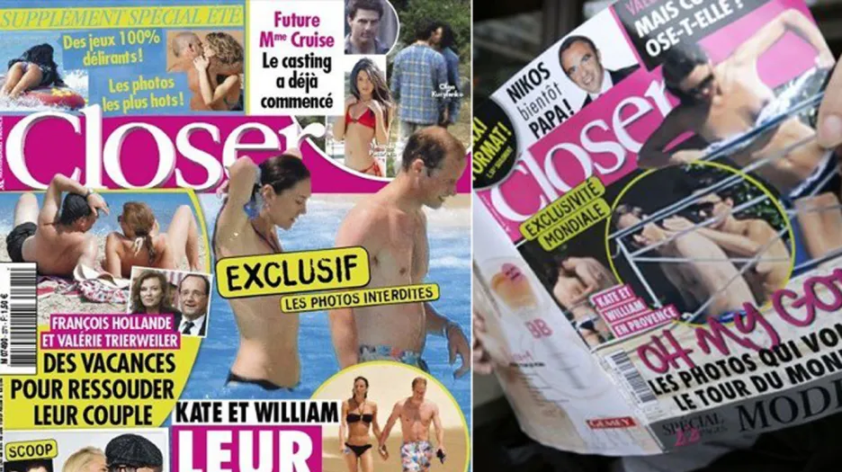 Magazín Closer uveřejnil fotky Kate nahoře bez