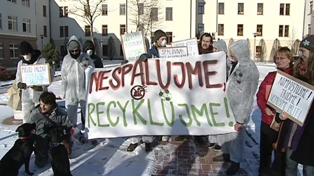 Demonstrace proti spalovně