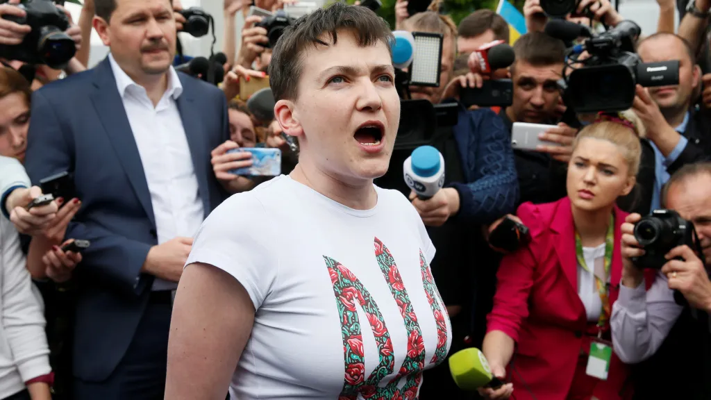 Nadija Savčenková po návratu na Ukrajinu